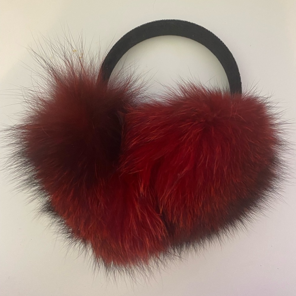 Real fox fur ear muffs